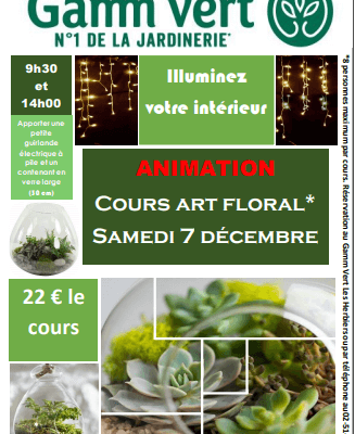 Cours d&rsquo;Art Floral Fête des Lumières
